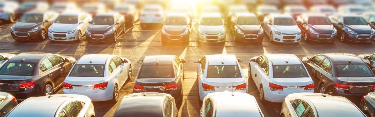 Cars in parking lot