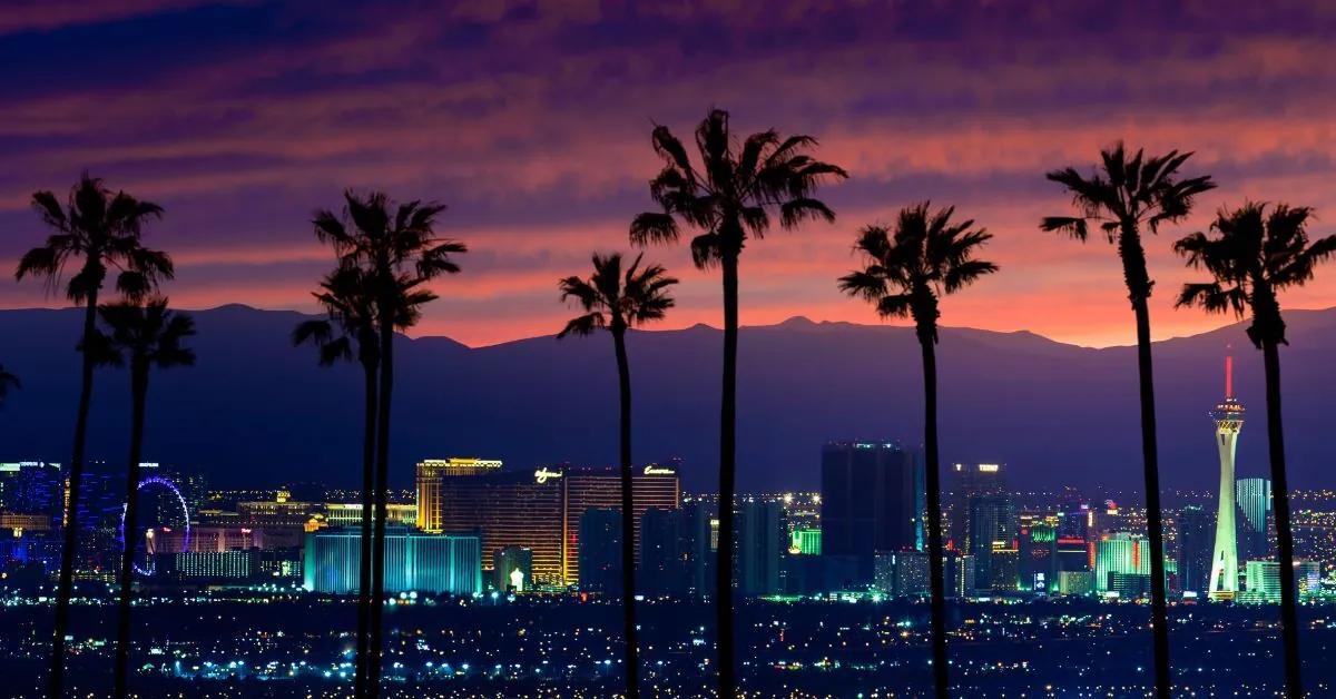 Las Vegas skyline and dusk